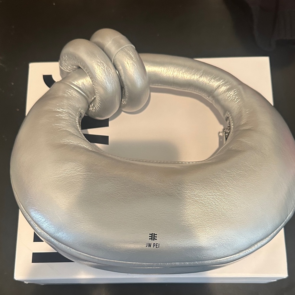 JW PEI Silver On-Ear Headphones with Knot Detail